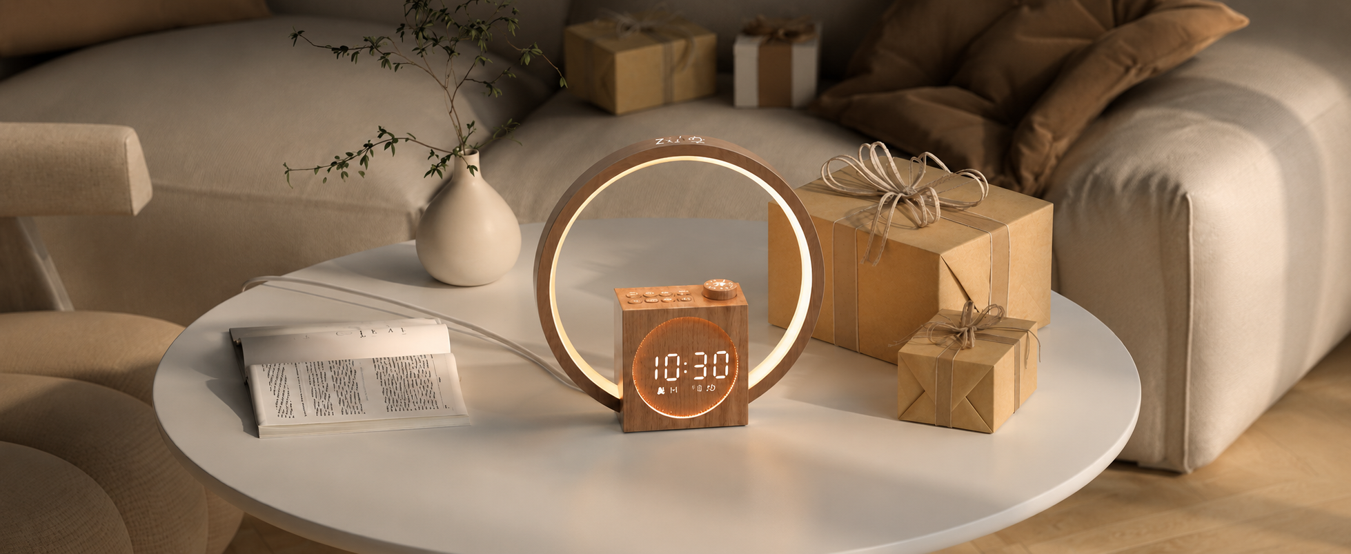Dreamegg Sunrise Art sunrise alarm clock with warm light for better sleep