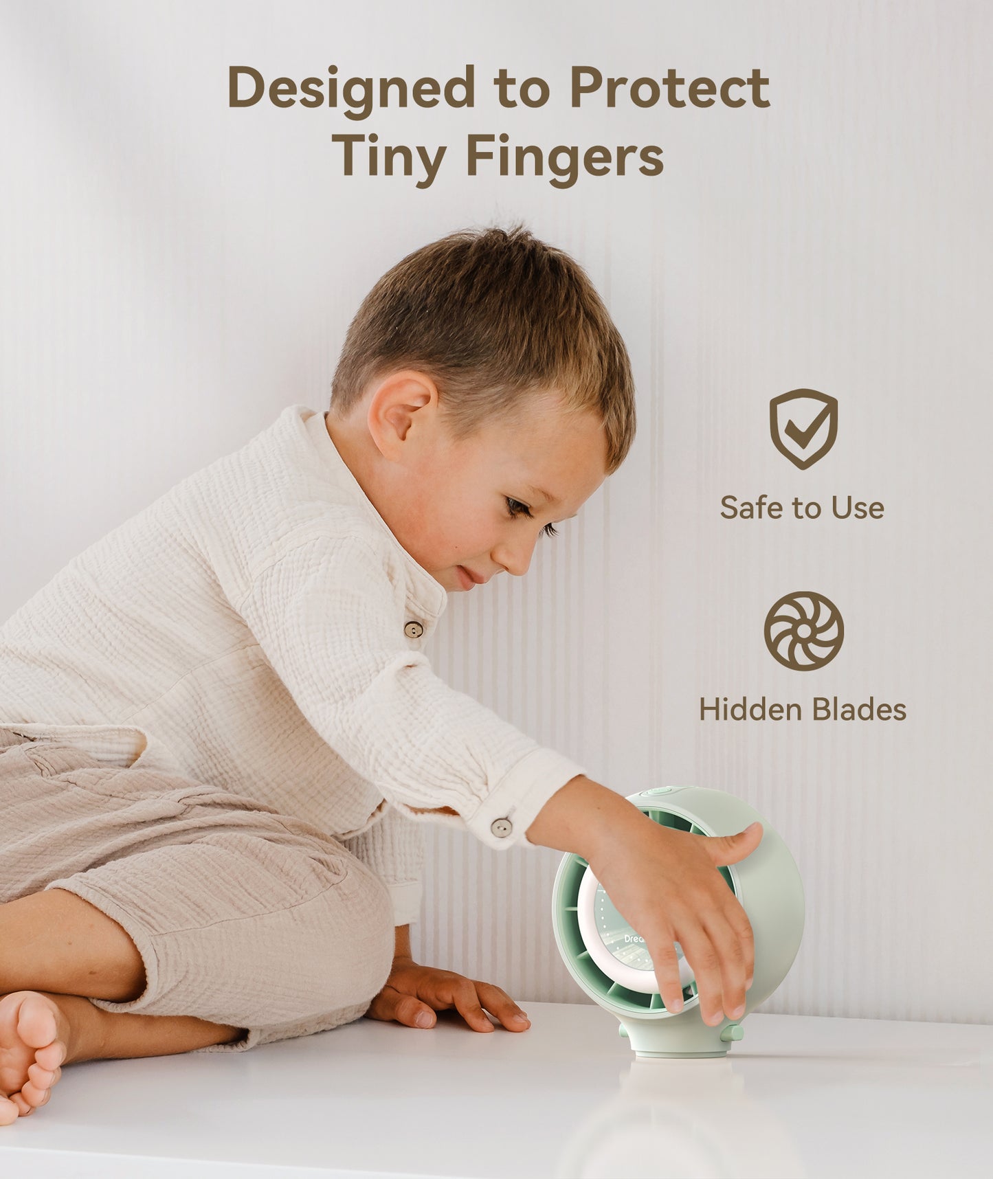 dreamegg portable fan cooling stroller fan for baby, 4000mah usb rechargeable for travel