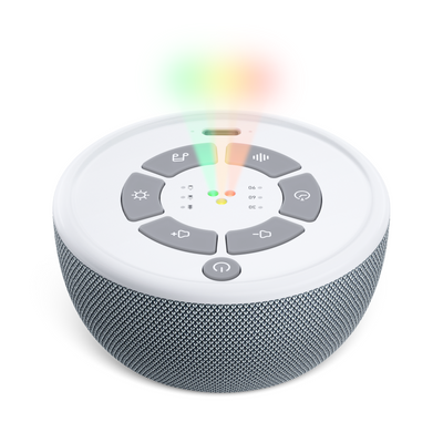 Dreamegg Portable White Noise Machine with "4-7-8" Guided Visual Breathing Light - Sound Machine with 9 Soothing Sounds & Timer for Adults Sleeping, Stress & Anxiety Relief, Travel, USB-C Rechargeable