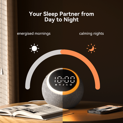 Dreamegg Sound Machine for Sleep, White Noise Machine with Alarm Clocks for Bedrooms, Gray