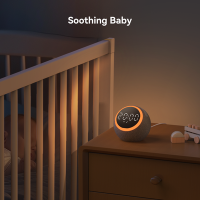 Dreamegg Sound Machine for Sleep, White Noise Machine with Alarm Clocks for Bedrooms, Gray