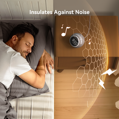 Dreamegg Sound Machine for Sleep, White Noise Machine with Alarm Clocks for Bedrooms, Gray
