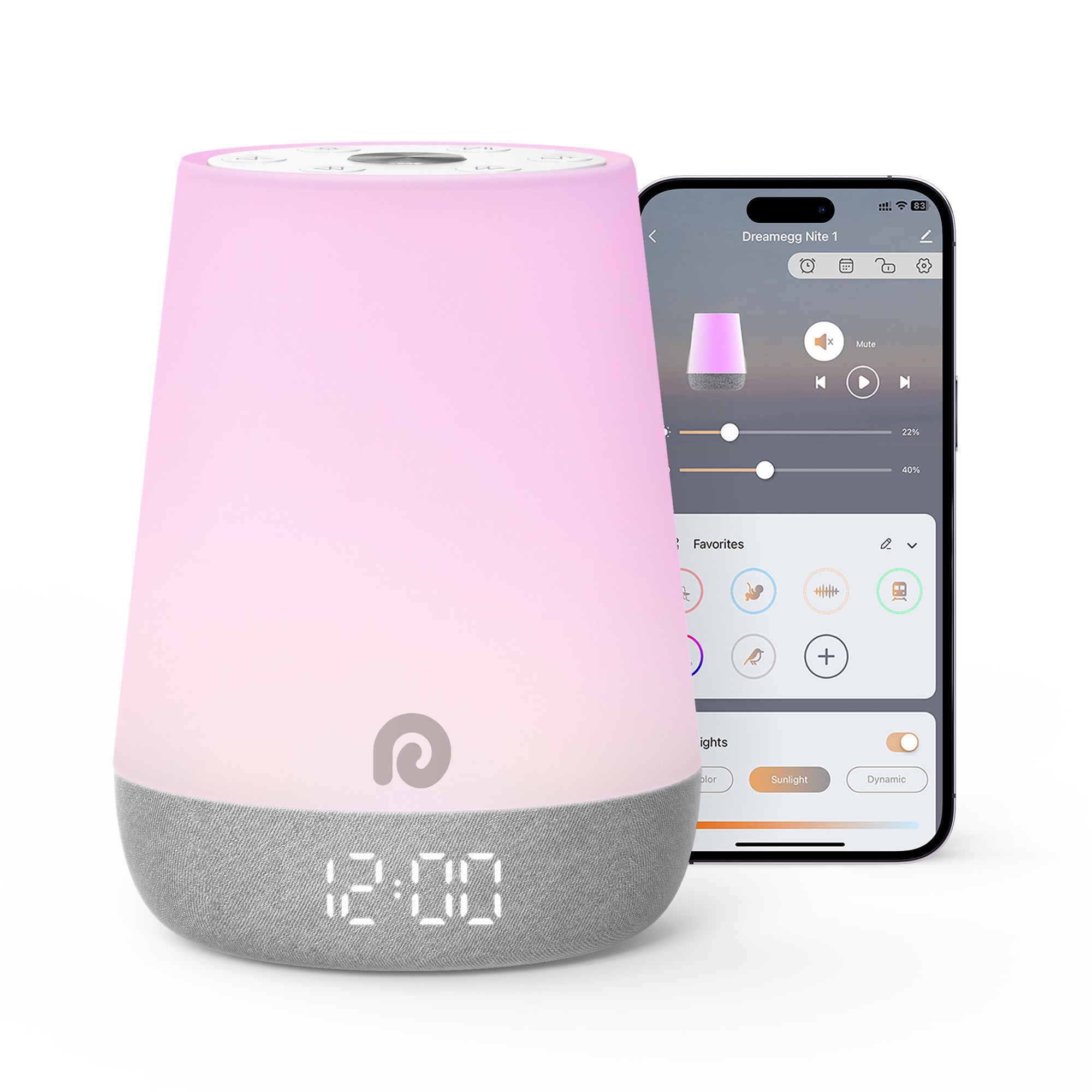 Dreamegg Sunrise Alarm Clock, White Sound Machine, Ok to Wake Alarm Clock with Night Ligh, 34 Soothing Sounds, App Control, Wake Up Alarm Clock for Bedroom Adults, Ideal Gift